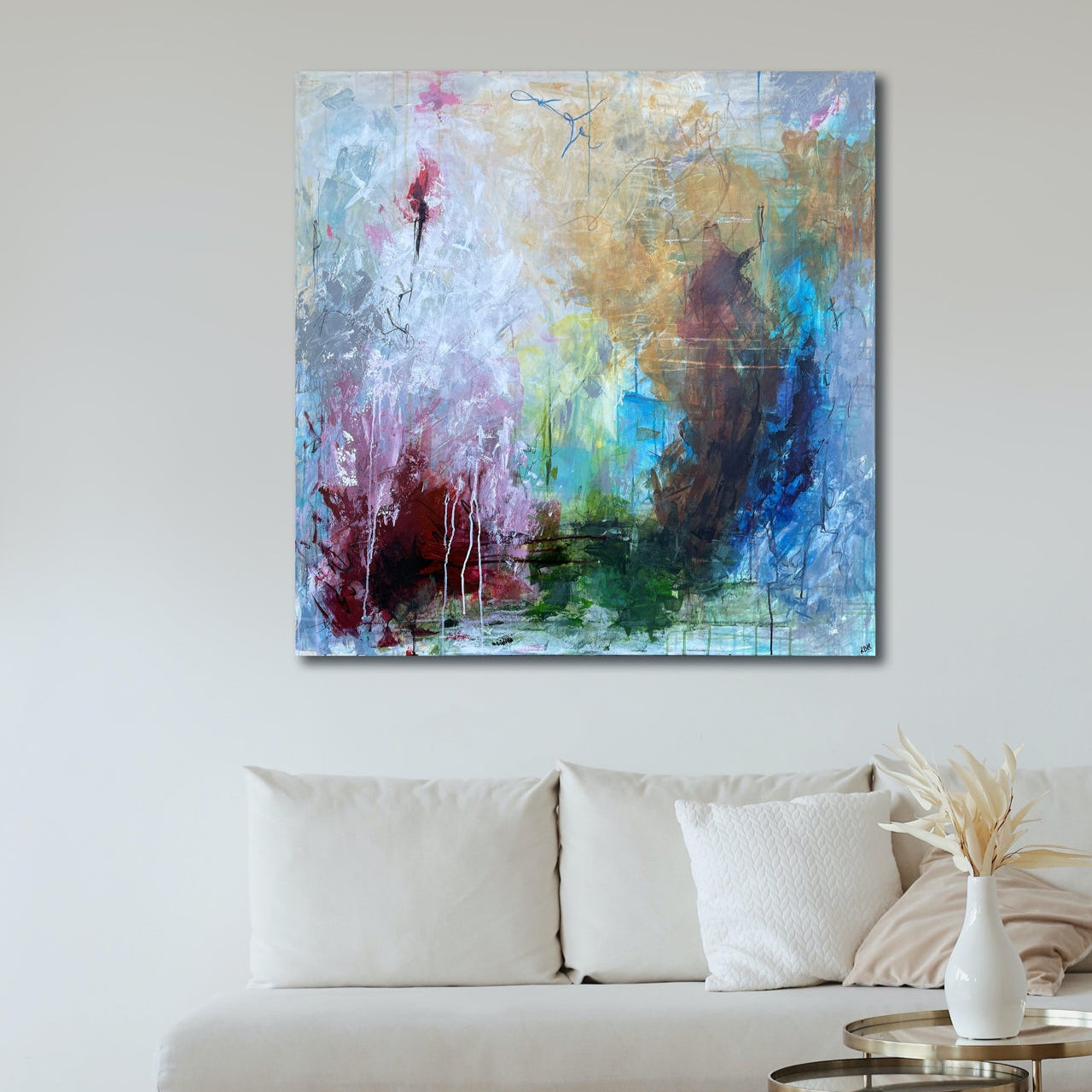 Clearing, 100x100 cm - originalt maleri