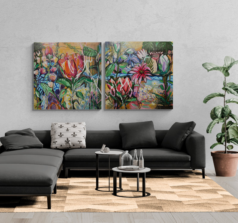 Wish it was summer, 100x100 cm - originalt maleri