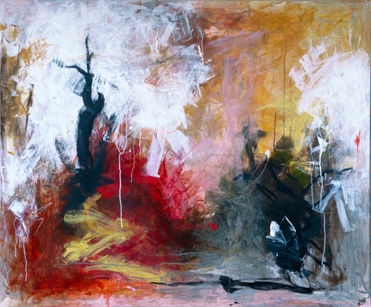 It feels good, 100x120 cm - abstrakt originalt maleri