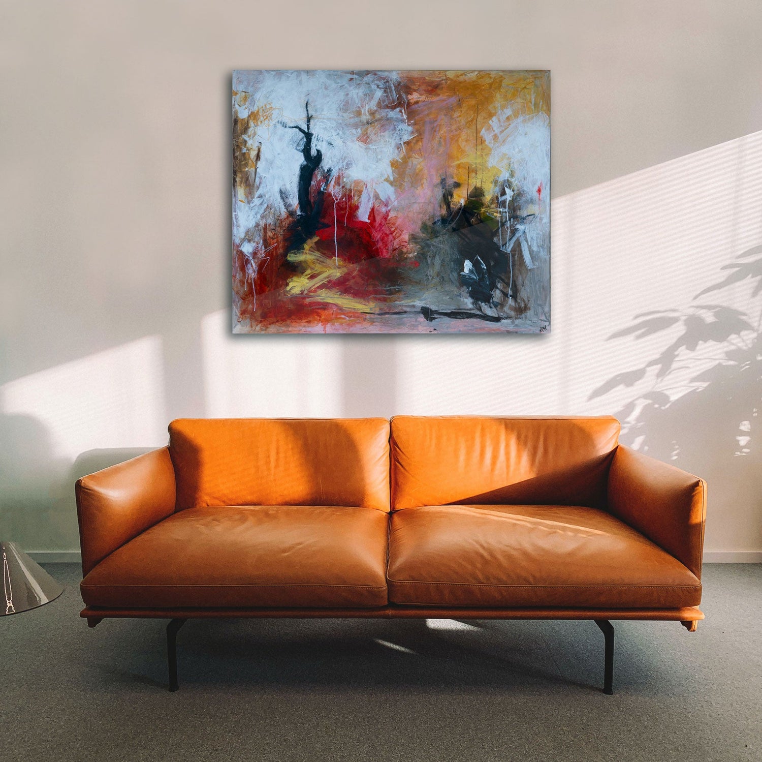 It feels good, 100x120 cm - abstrakt originalt maleri