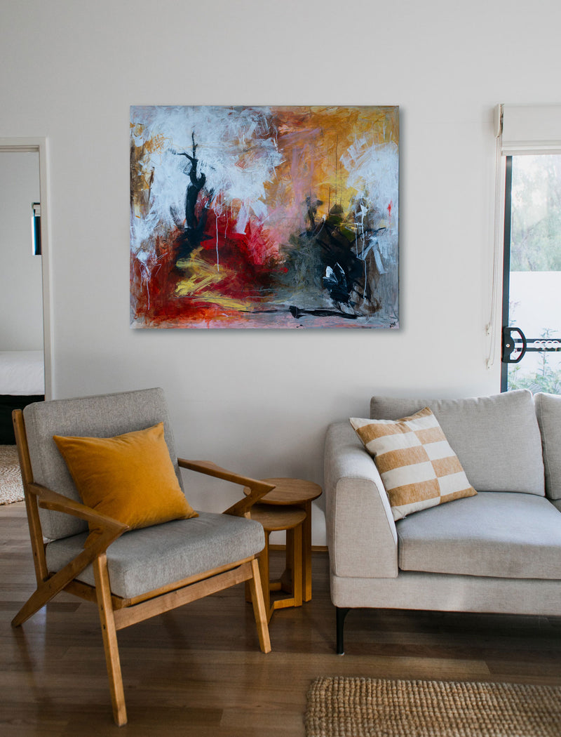It feels good, 100x120 cm - abstrakt originalt maleri
