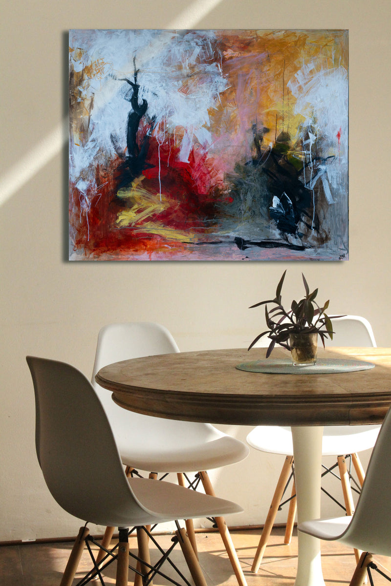 It feels good, 100x120 cm - abstrakt originalt maleri