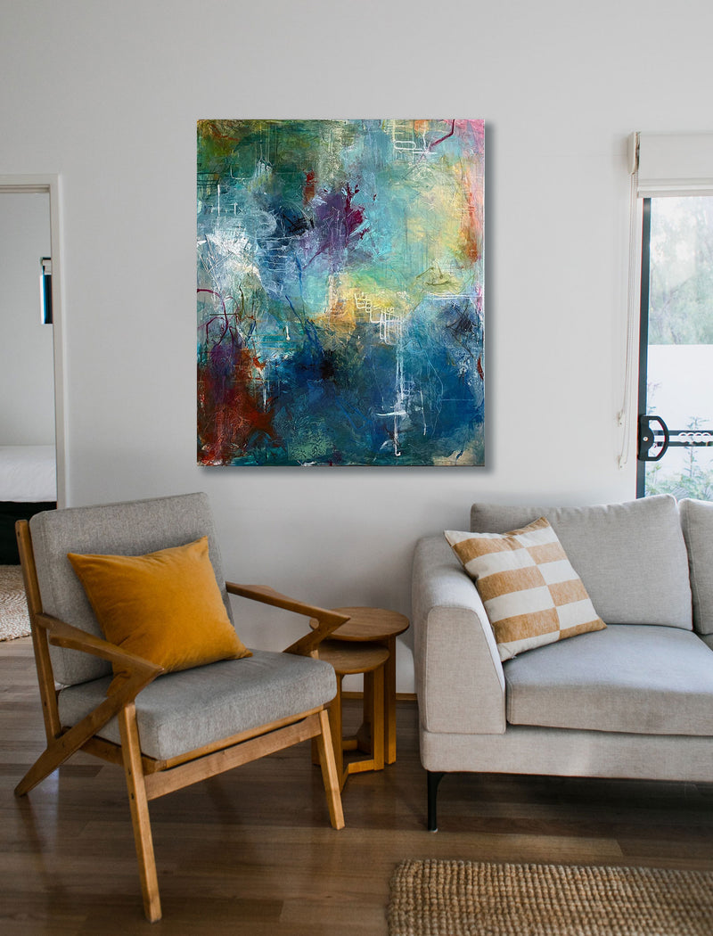 Sweet dreams, 120x100 cm - landskabsinspireret originalt maleri