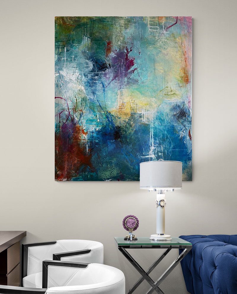 Sweet dreams, 120x100 cm - landskabsinspireret originalt maleri