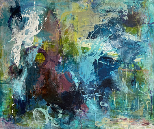 Out of the blue, 100x120 cm - originalt maleri
