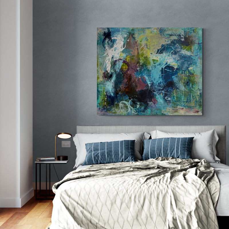 Out of the blue, 100x120 cm - originalt maleri