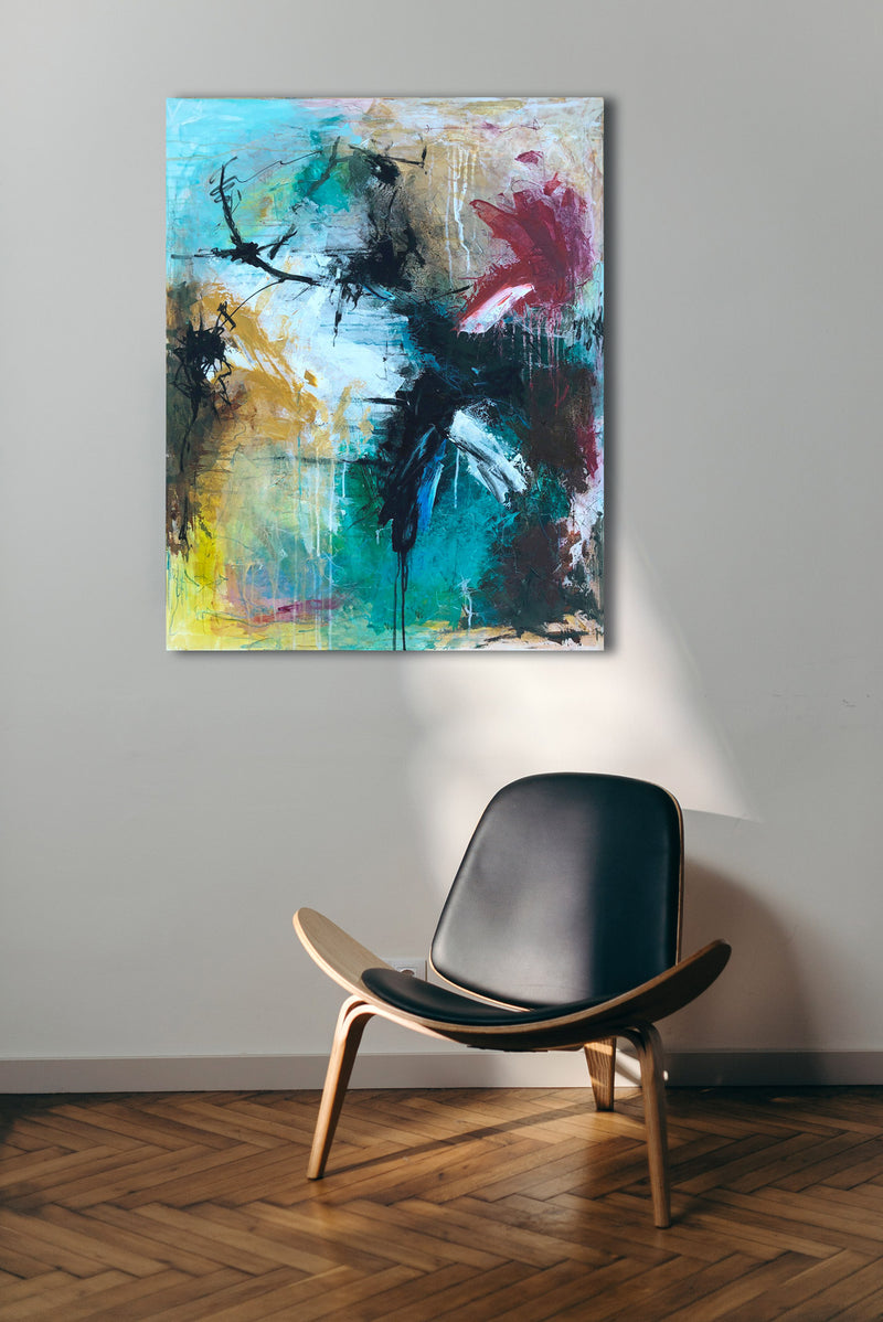 Abstract no 3, 100x80 cm - abstrakt originalt maleri