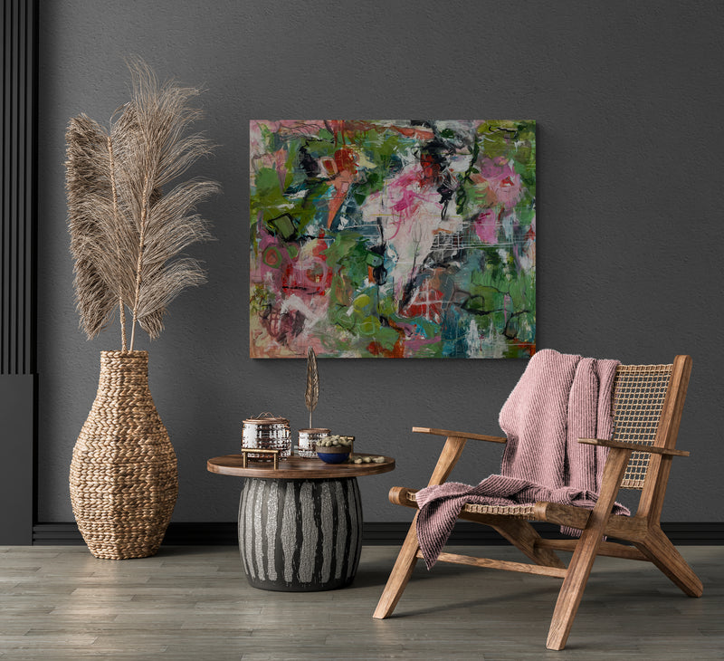 The future is here, 100x120 cm - abstrakt originalt maleri