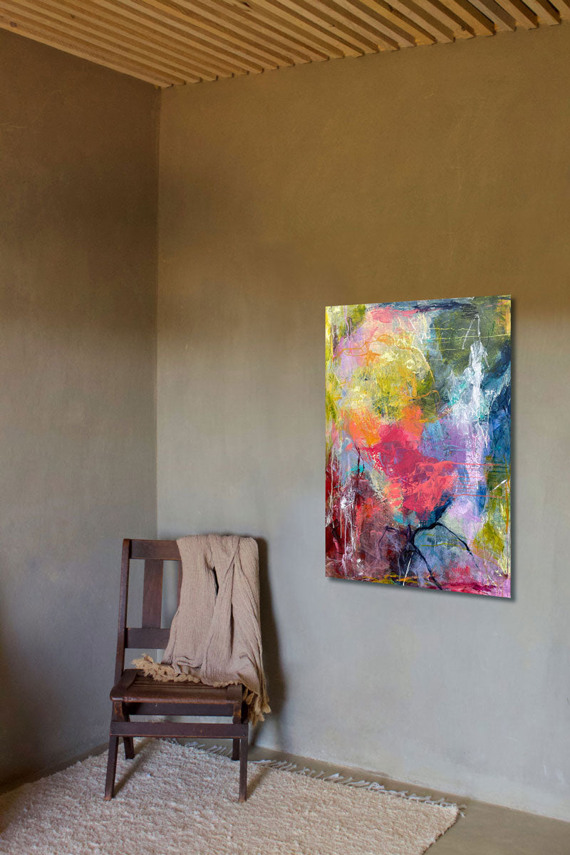 Moments like this, 100x70 cm - landskabsinspireret originalt maleri