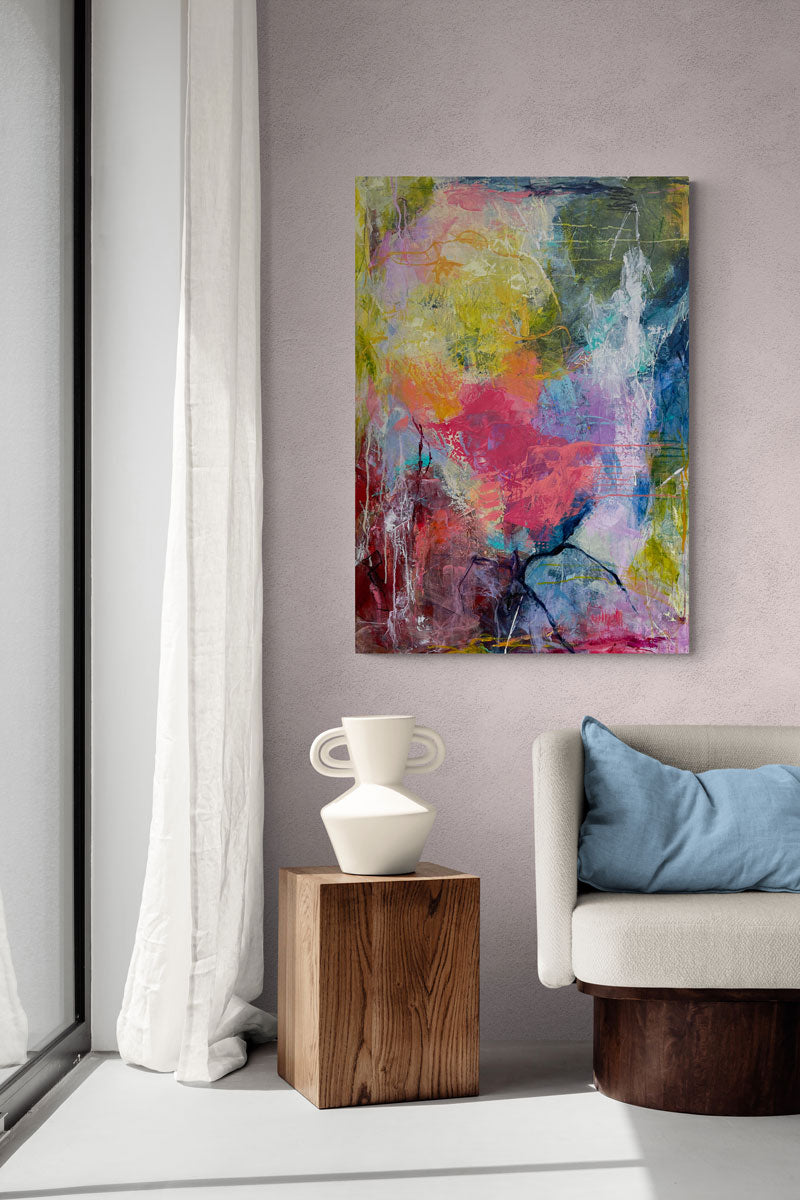 Moments like this, 100x70 cm - landskabsinspireret originalt maleri