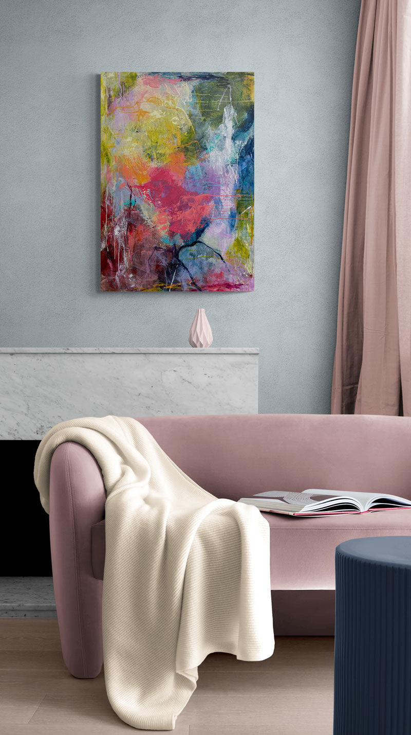 Moments like this, 100x70 cm - landskabsinspireret originalt maleri