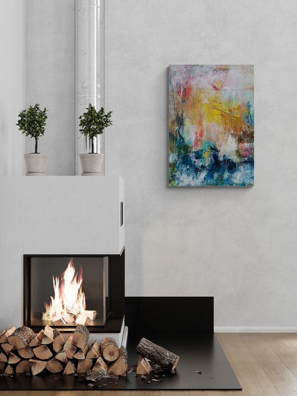 Change of mind, 100x70 cm - landskabsinspireret originalt maleri