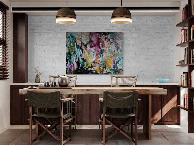 Lose control, 90x120 cm - abstrakt originalt maleri