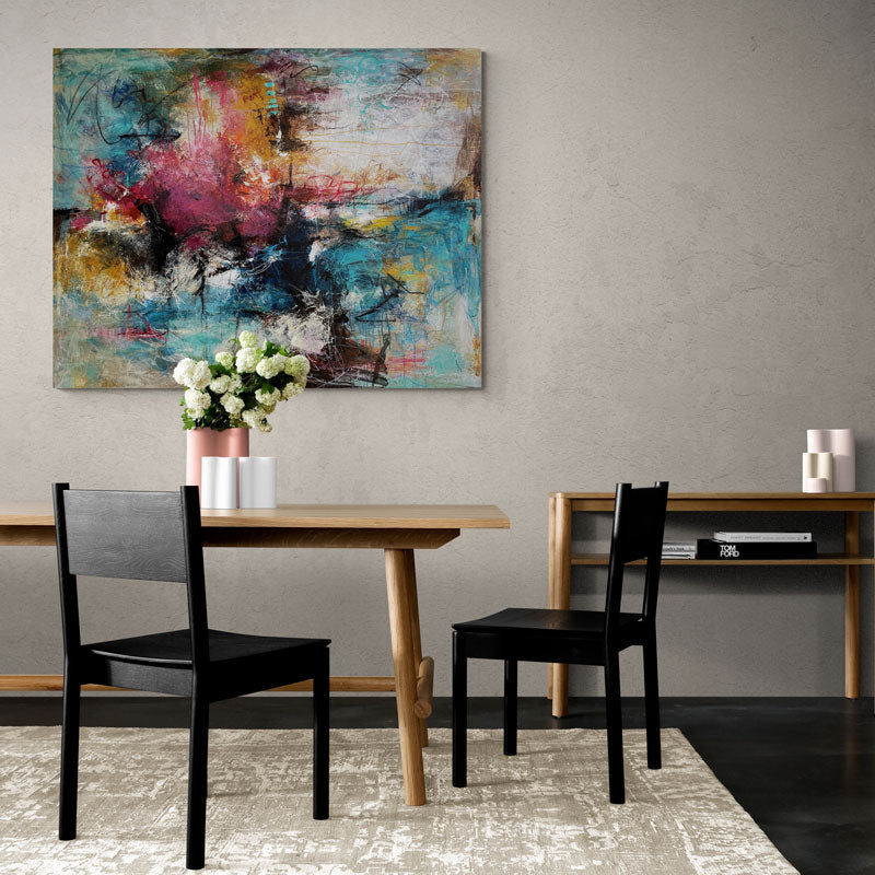 It's a beautyful day, 120x150 cm - landskabsinspireret originalt maleri