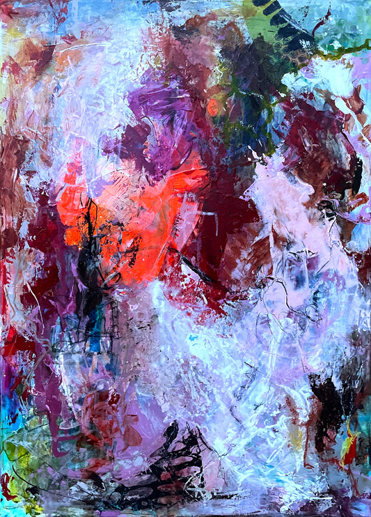 Sweet love, 70x50 cm - abstrakt originalt maleri