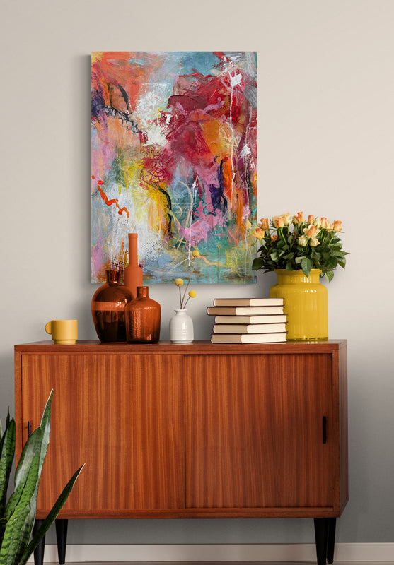The joy, 70 x 50 cm - landskabsinspireret originalt maleri