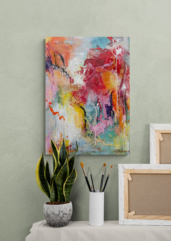 The joy, 70 x 50 cm - landskabsinspireret originalt maleri