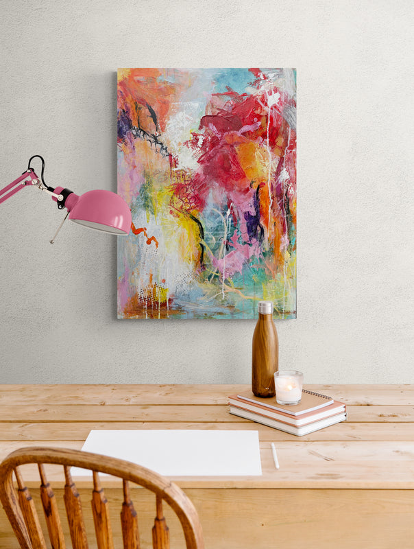 The joy, 70 x 50 cm - landskabsinspireret originalt maleri