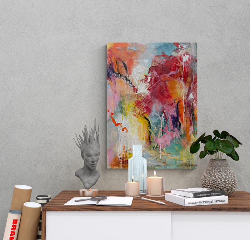 The joy, 70 x 50 cm - landskabsinspireret originalt maleri