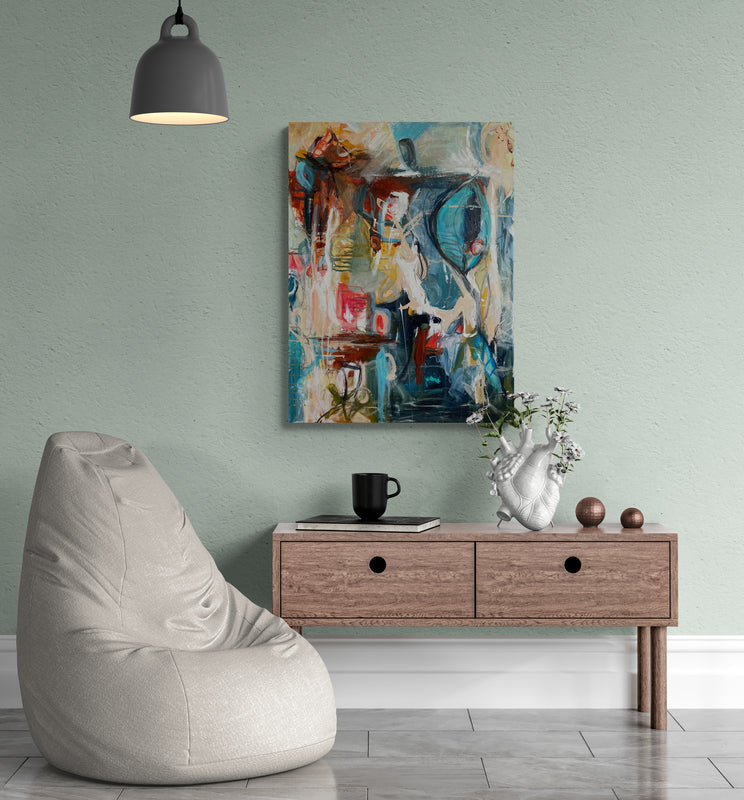 A real good time, 80x60 cm - abstrakt originalt maleri