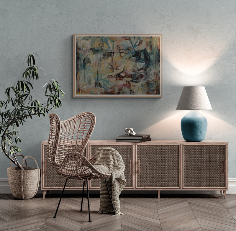 A touch of life - abstrakt kunstplakat i museumskvalitet