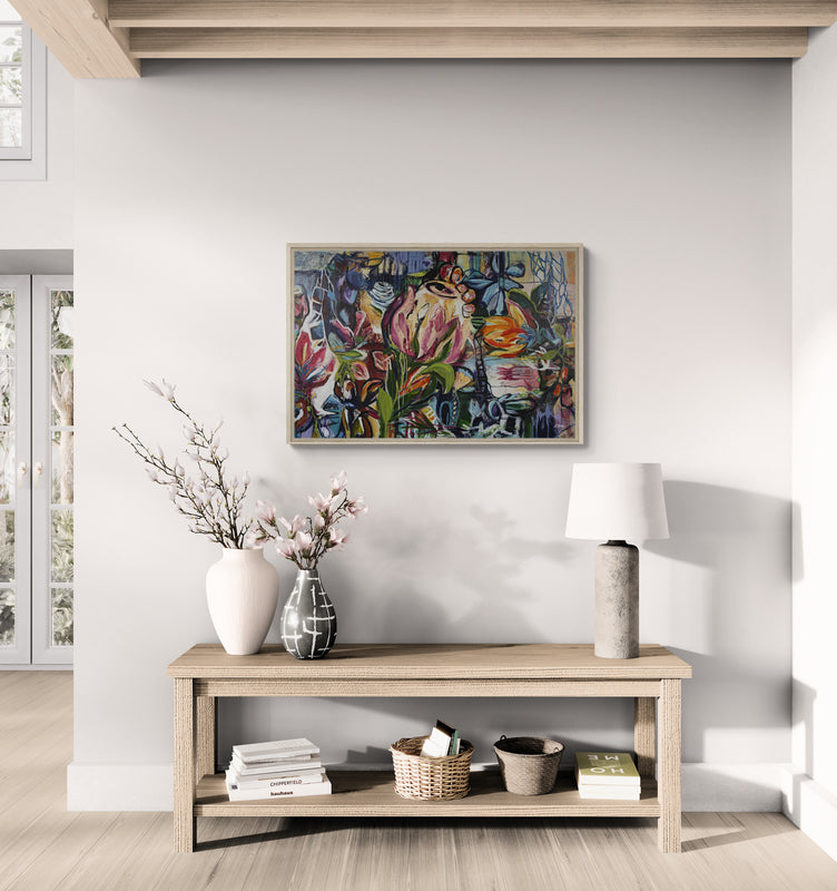 Flower power - blomsterinspireret kunstplakat i museumskvalitet