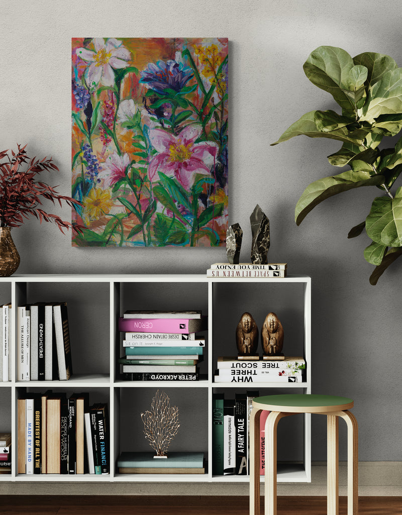 Blossom in Spring, 80x60 cm - blomsterinspireret originalt maleri