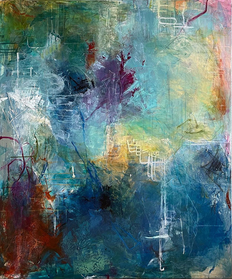 Sweet dreams, 120x100 cm - landskabsinspireret originalt maleri