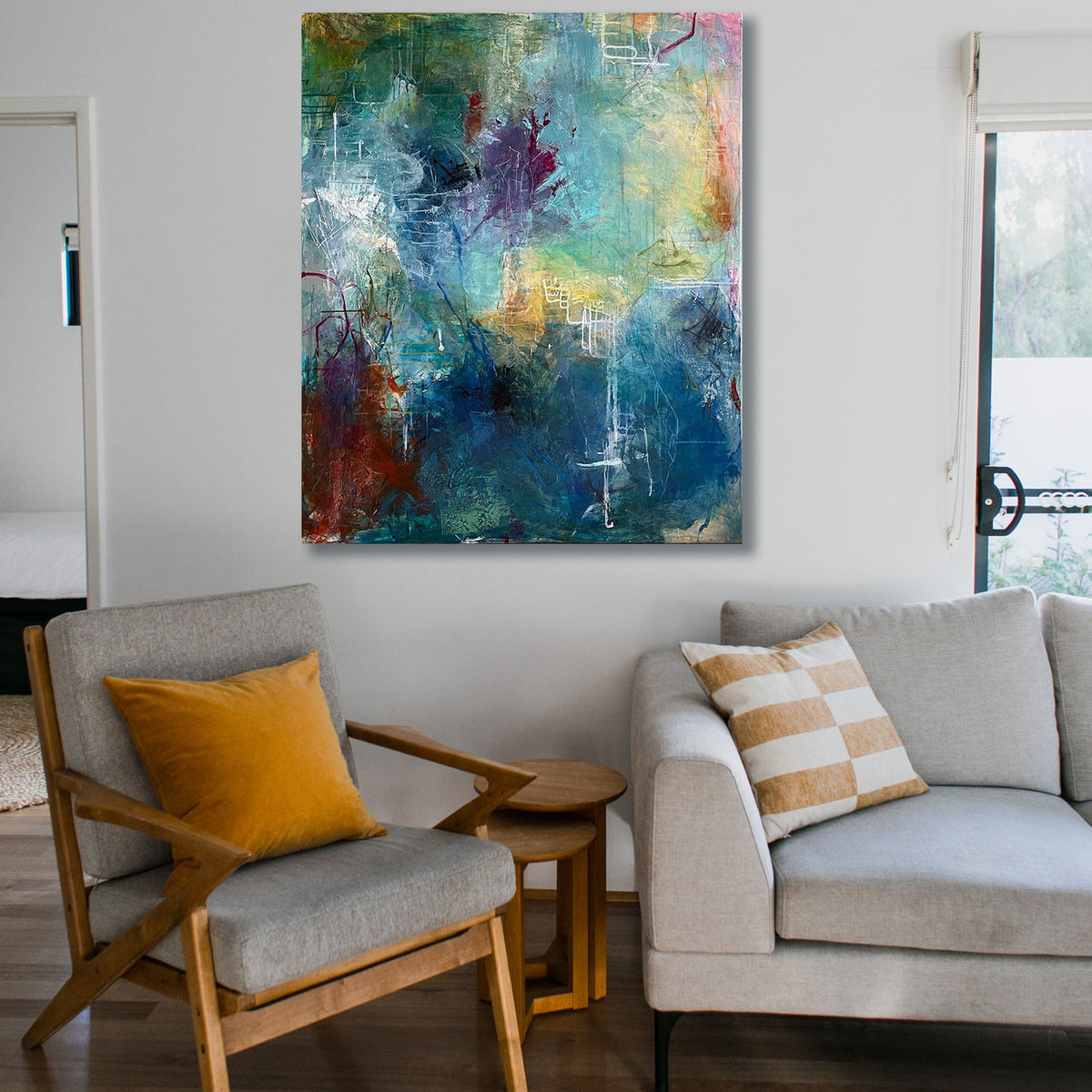 Sweet dreams, 120x100 cm - landskabsinspireret originalt maleri