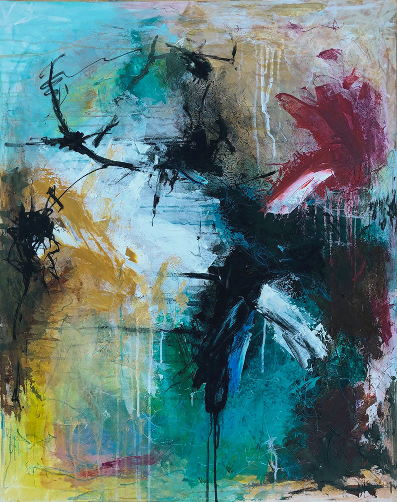 Abstract no 3, 100x80 cm - abstrakt originalt maleri