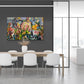 Flower power, 100x160 cm - blomsterinspireret originalt maleri