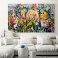 Flower power, 100x160 cm - blomsterinspireret originalt maleri