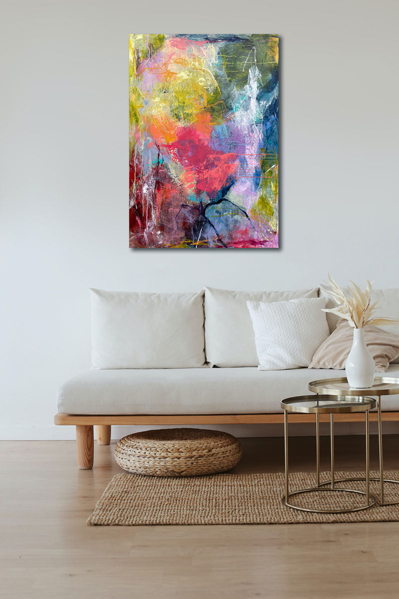 Moments like this, 100x70 cm - landskabsinspireret originalt maleri