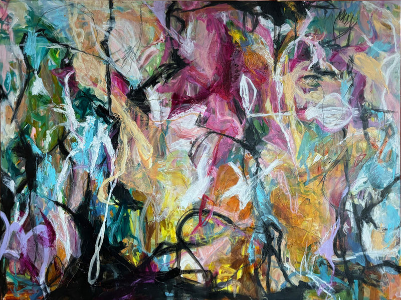 Lose control, 90x120 cm - abstrakt originalt maleri