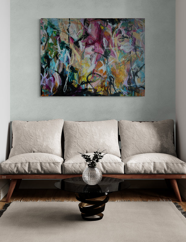 Lose control, 90x120 cm - abstrakt originalt maleri