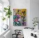 Garden party, 120x90 cm - blomsterinspireret originalt maleri