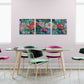 Garden of secrets 3, 50x50 cm - blomsterinspireret originalt maleri (kopi)