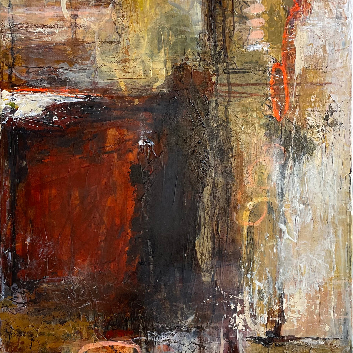 From now on, 70x50 cm - abstrakt originalt maleri