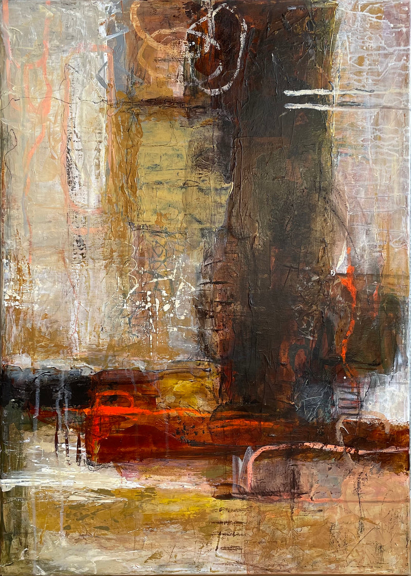 A new beginning, 70x50 cm - abstrakt originalt maleri