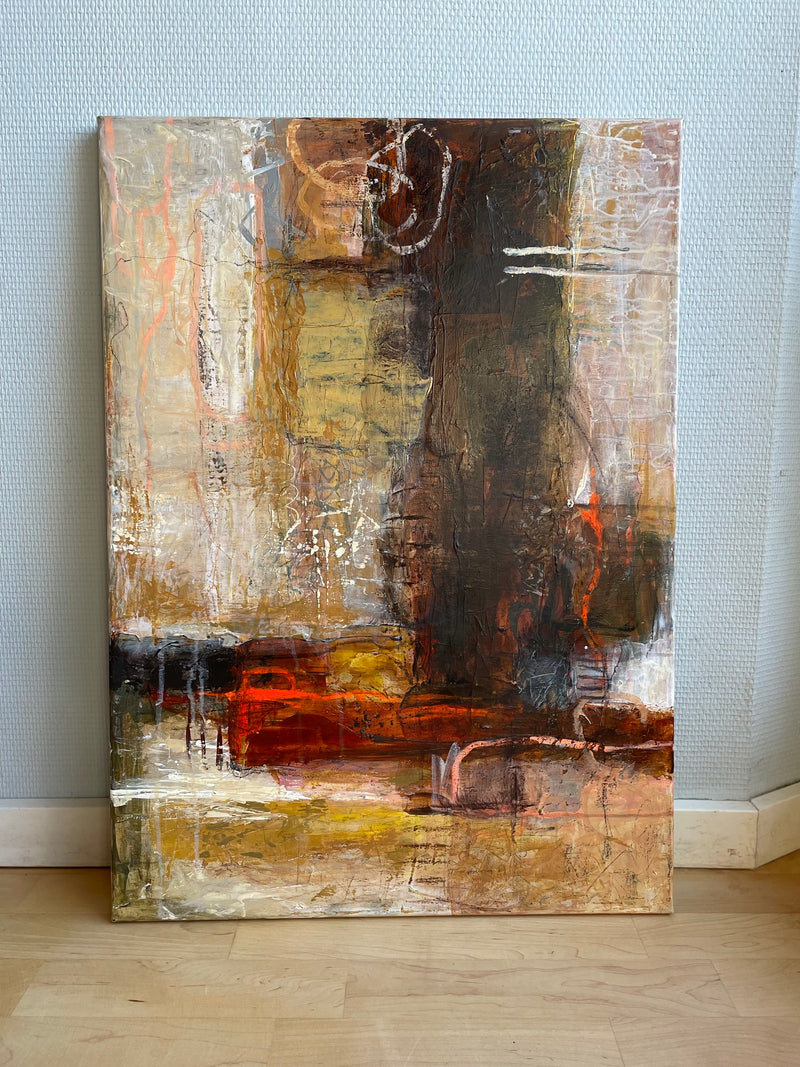 A new beginning, 70x50 cm - abstrakt originalt maleri
