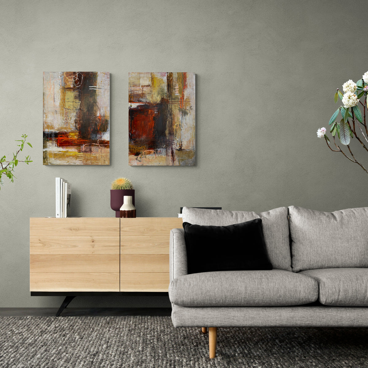 From now on, 70x50 cm - abstrakt originalt maleri