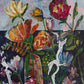 Longing for the sun, 70x50 cm - blomsterinspireret originalt maleri