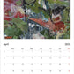 Abstrakt vægkalender 2026, A3