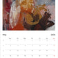 Abstrakt vægkalender 2026, A3